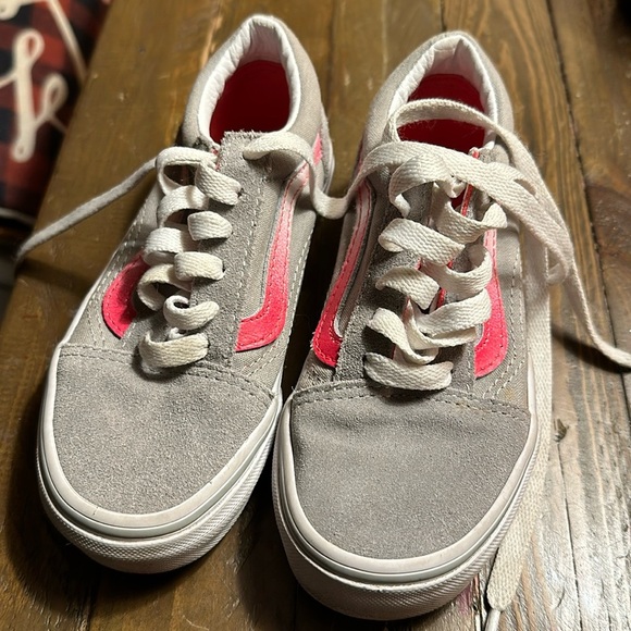 Vans Other - Little girls gray and pink vans